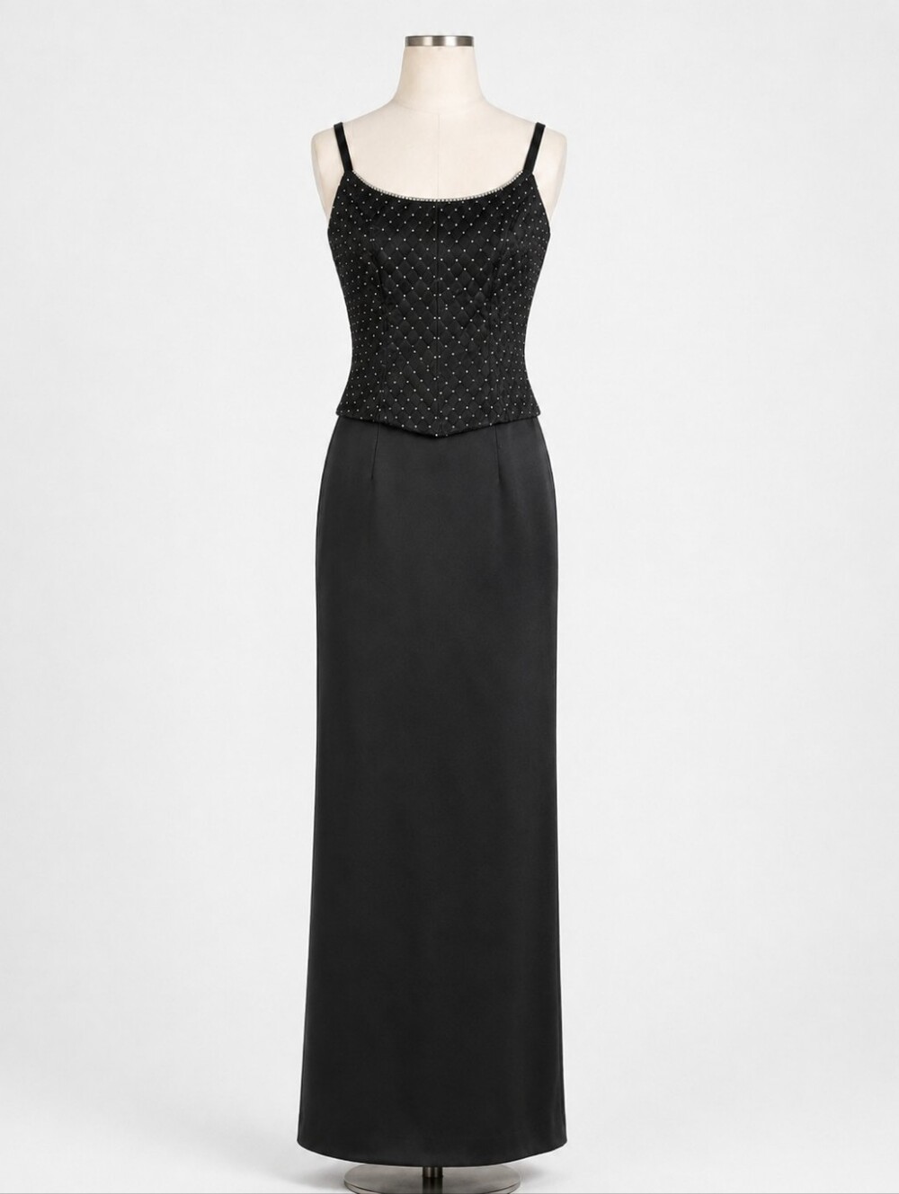 Jessica McClintock Gunne Sax Millennium 2000 Black Rhinestone Gown Size‎ 7